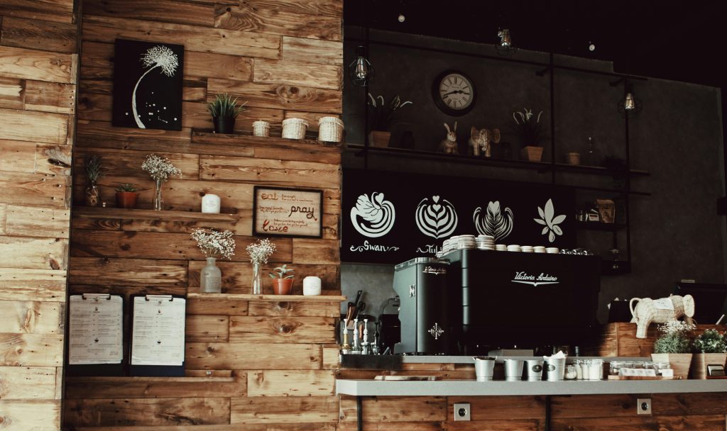 Interior of Bean And Brew coffee shop Galway